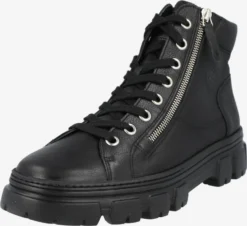 Paul Green Enkellaarsjes Veterlaarsjes Dames Zwart