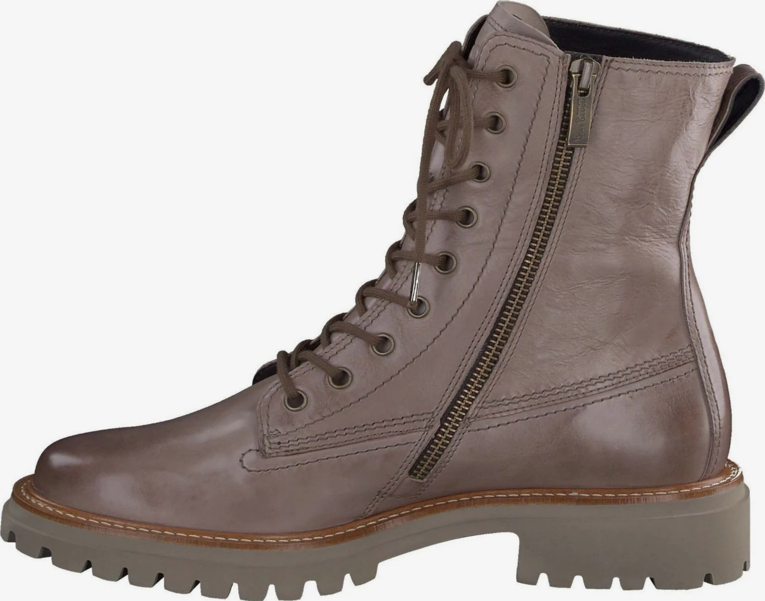 Paul Green Enkellaarsjes Veterlaarsjes Dames Mokka 2 Paul Green Enkellaarsjes Veterlaarsjes Dames Mokka - Afbeelding 2