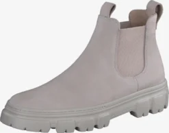 Paul Green Enkellaarsjes Chelsea Boots Dames Lichtgrijs