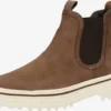 Paul Green Enkellaarsjes Chelsea Boots Dames Brokaat / Donkerbruin
