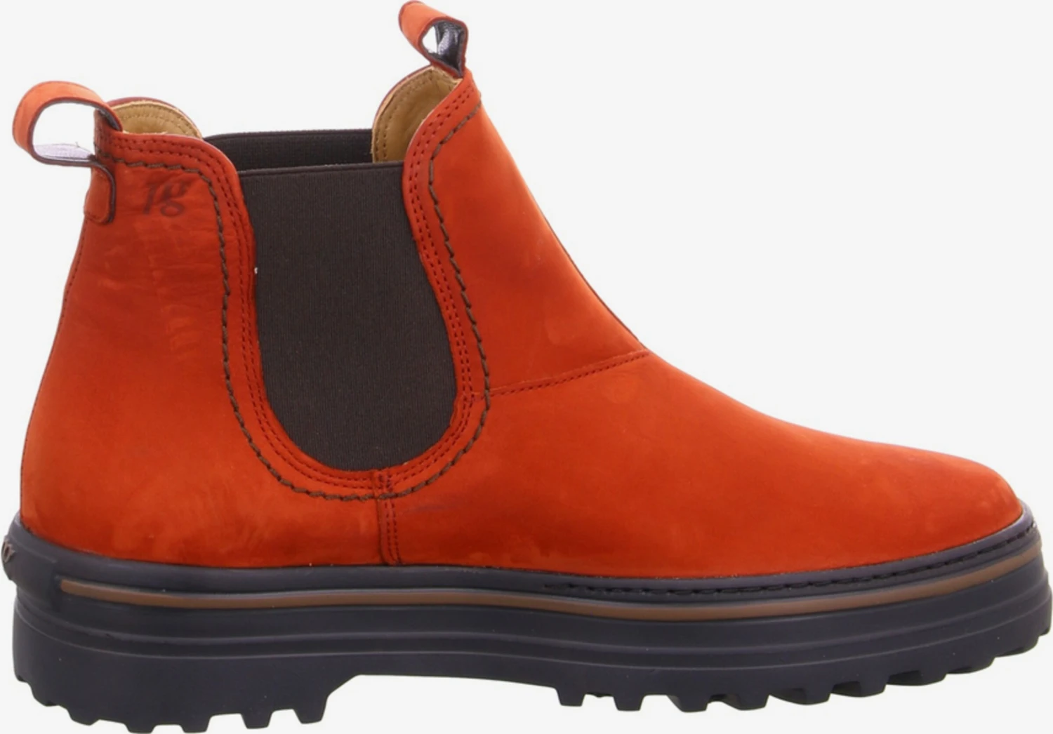 Paul Green Enkellaarsjes Chelsea Boots Dames Donkeroranje 4 Paul Green Enkellaarsjes Chelsea Boots Dames Donkeroranje - Afbeelding 4
