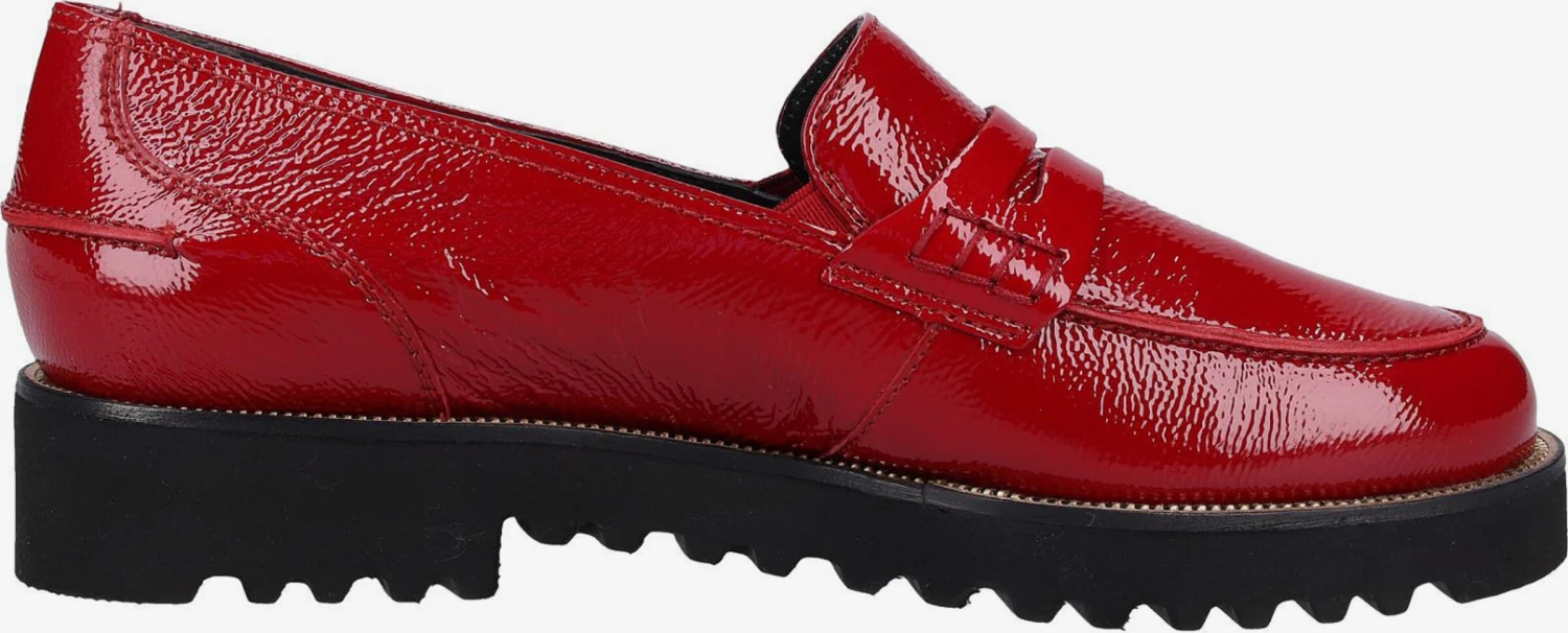 Paul Green Loafers Instappers Dames Rood 3 Paul Green Loafers Instappers Dames Rood - Afbeelding 3