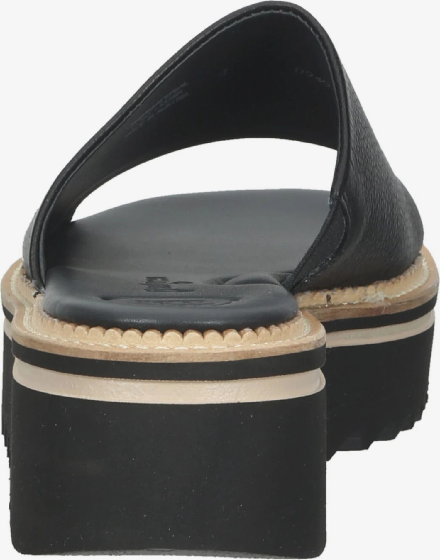 Paul Green Plateau Sandalen Muiltjes Dames Zwart 5 Paul Green Plateau Sandalen Muiltjes Dames Zwart - Afbeelding 5