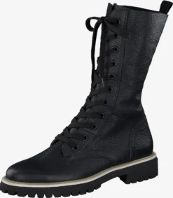 Paul Green Enkellaarsjes Veterlaarsjes Cervo Dames Zwart