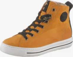 Paul Green Hoge Sneakers Sneakers Hoog Dames Mosterd