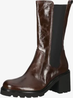 Paul Green Enkellaarsjes Chelsea Boots Dames Donkerbruin