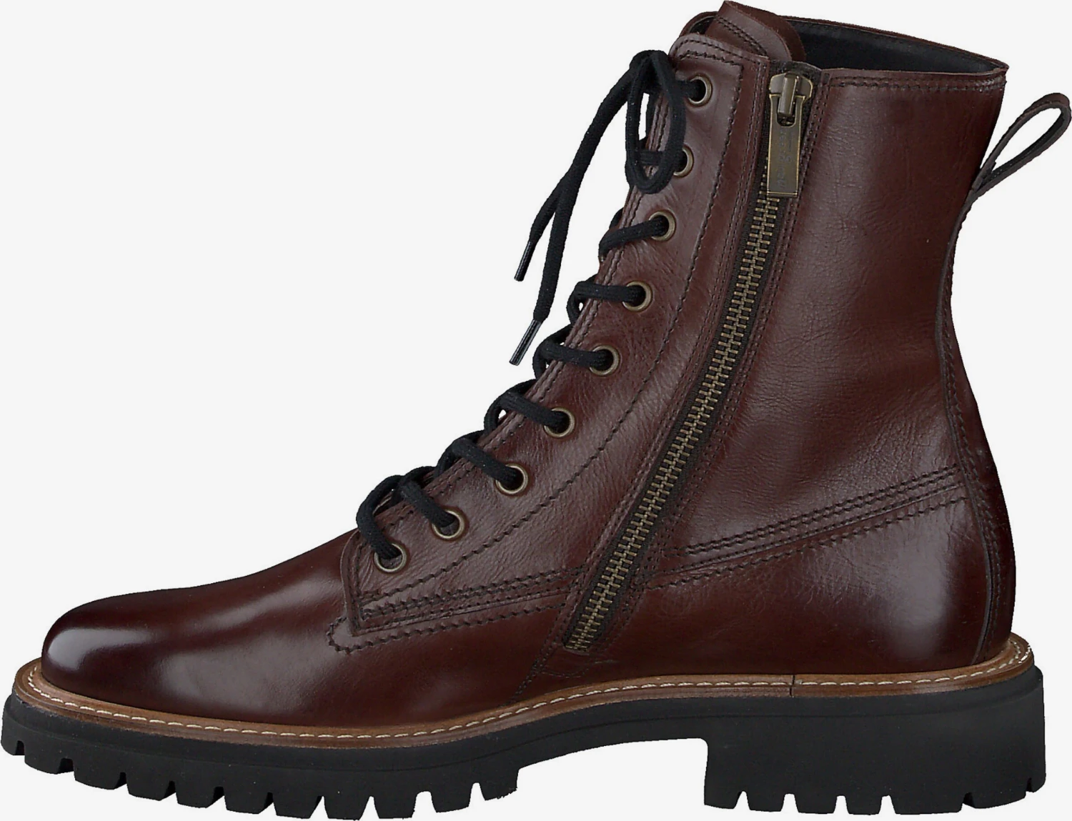 Paul Green Enkellaarsjes Veterlaarsjes Dames Roestbruin / Cognac 3 Paul Green Enkellaarsjes Veterlaarsjes Dames Roestbruin / Cognac - Afbeelding 3