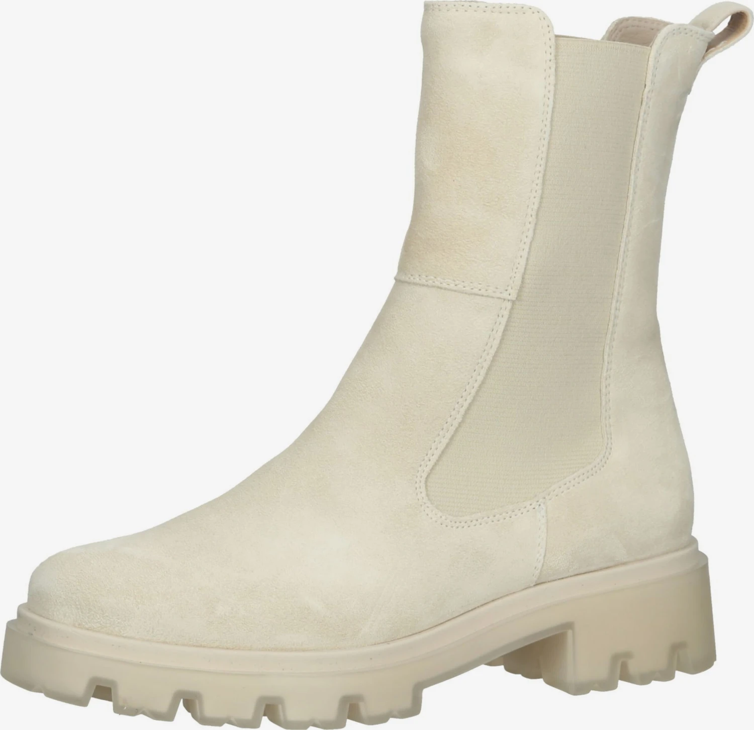 Paul Green Enkellaarsjes Chelsea Boots Dames Offwhite 1 Paul Green Enkellaarsjes Chelsea Boots Dames Offwhite