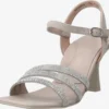 Paul Green Sandalen Met Hak Sandalen Met Riem Dames Stone Grey