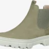 Paul Green Enkellaarsjes Chelsea Boots Dames Groen