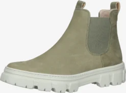 Paul Green Enkellaarsjes Chelsea Boots Dames Groen