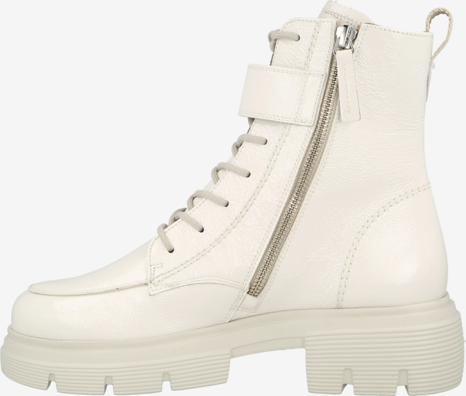 Paul Green Enkellaarsjes Veterlaarsjes Dames Crème 2 Paul Green Enkellaarsjes Veterlaarsjes Dames Crème - Afbeelding 2