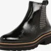 Paul Green Enkellaarsjes Chelsea Boots Dames Zwart