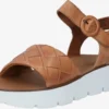 Paul Green Sandalen Met Hak Sandalen Met Riem Dames Cognac