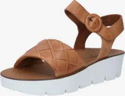 Paul Green Sandalen Met Hak Sandalen Met Riem Dames Cognac