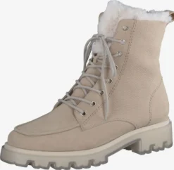 Paul Green Enkellaarsjes Veterlaarsjes Dames Beige