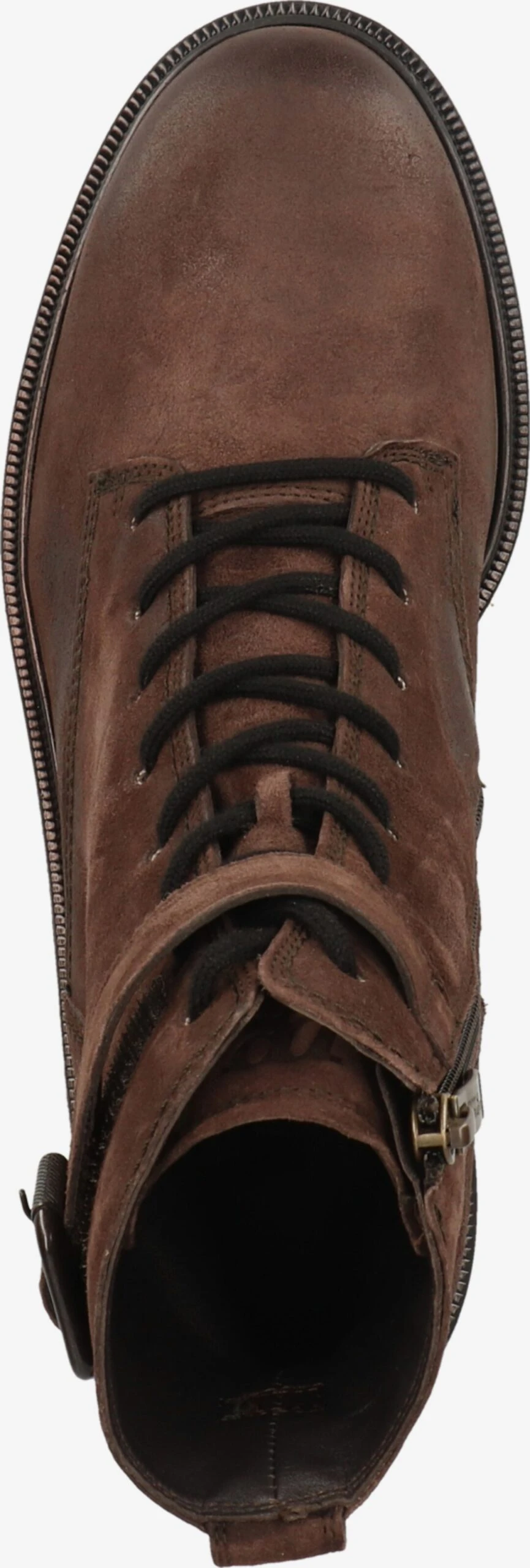 Paul Green Enkellaarsjes Veterlaarsjes Dames Donkerbruin 6 Paul Green Enkellaarsjes Veterlaarsjes Dames Donkerbruin - Afbeelding 6