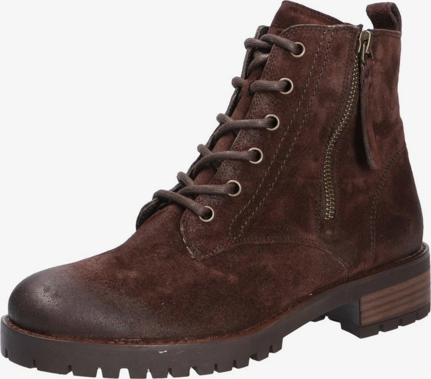 Paul Green Enkellaarsjes Veterlaarsjes Dames Kastanjebruin 2 Paul Green Enkellaarsjes Veterlaarsjes Dames Kastanjebruin - Afbeelding 2