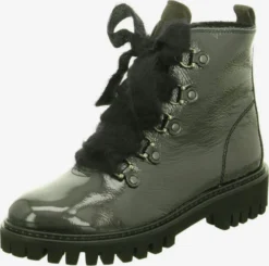 Paul Green Enkellaarsjes Veterlaarsjes Dames Donkergroen