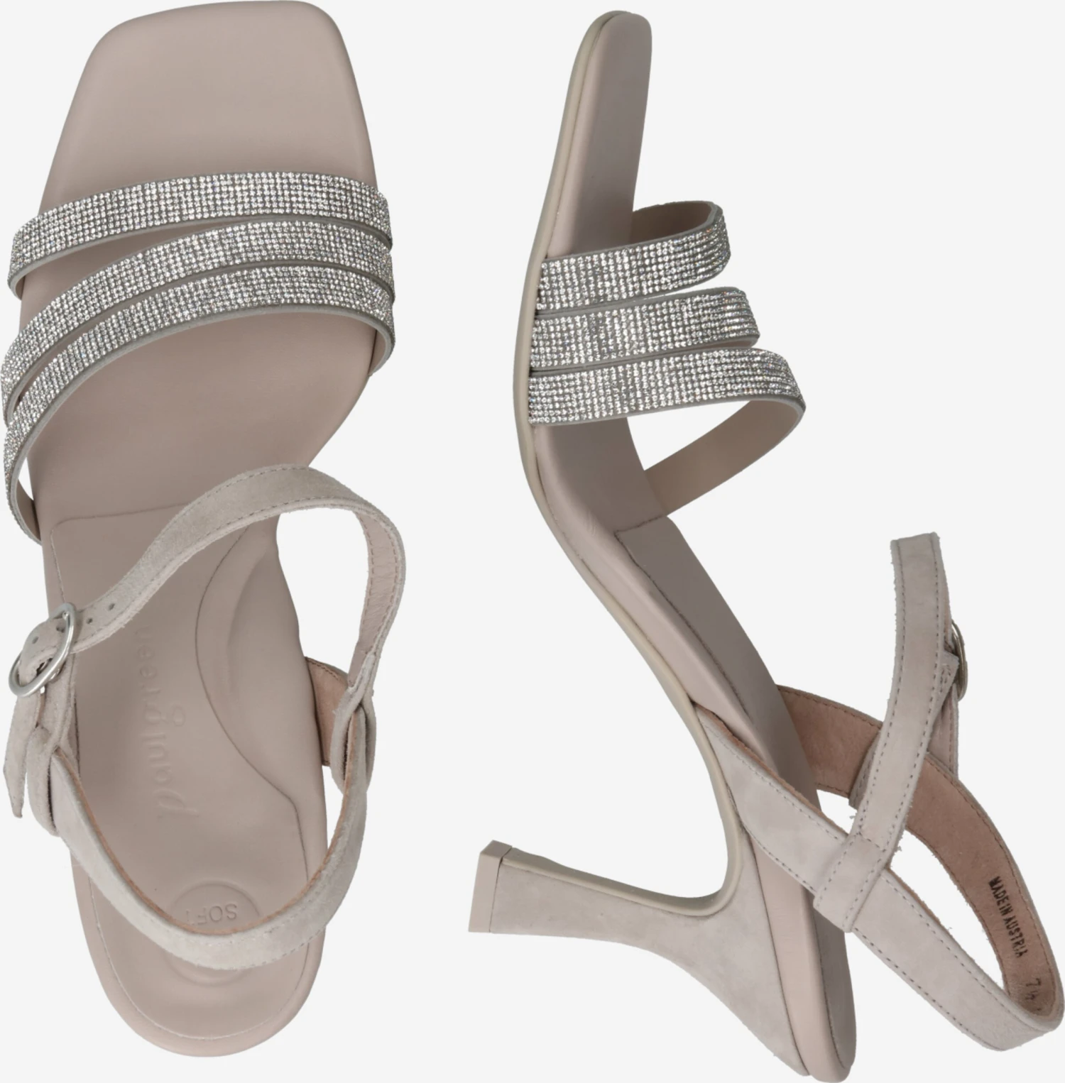 Paul Green Sandalen Met Hak Sandalen Met Riem Dames Stone Grey 2 Paul Green Sandalen Met Hak Sandalen Met Riem Dames Stone Grey - Afbeelding 2