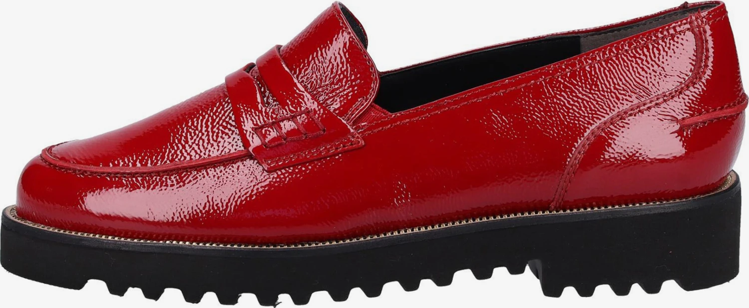 Paul Green Loafers Instappers Dames Rood 2 Paul Green Loafers Instappers Dames Rood - Afbeelding 2