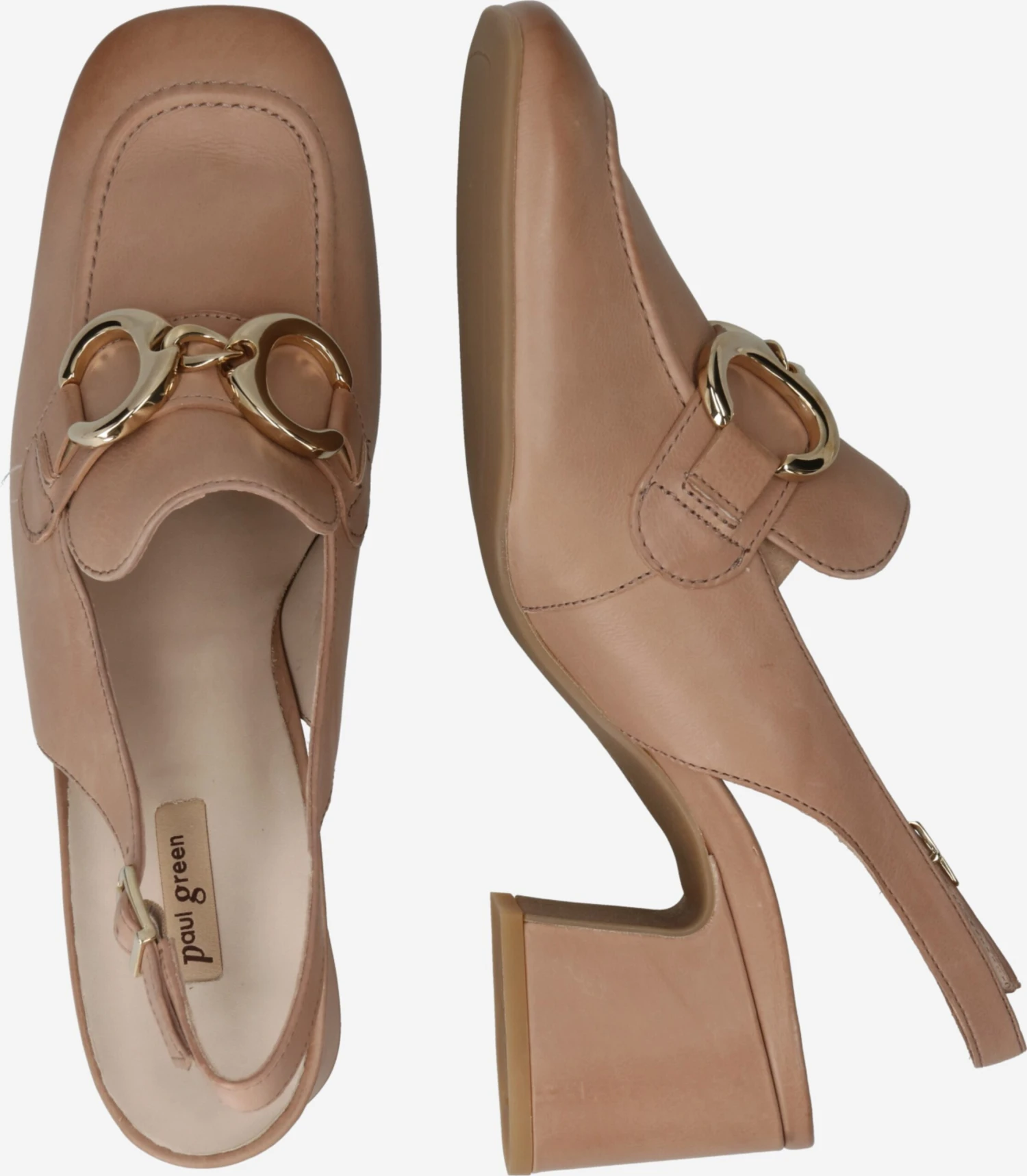Paul Green Pumps & Hakken Slingpumps Dames Lichtbruin 2 Paul Green Pumps & Hakken Slingpumps Dames Lichtbruin - Afbeelding 2