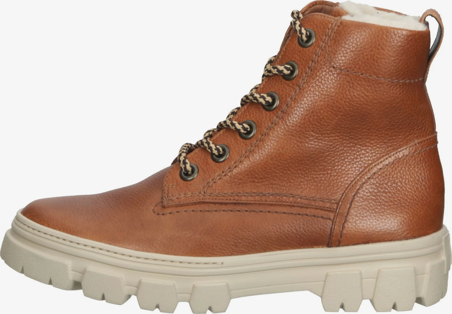 Paul Green Enkellaarsjes Veterlaarsjes Dames Karamel 2 Paul Green Enkellaarsjes Veterlaarsjes Dames Karamel - Afbeelding 2