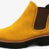 Paul Green Enkellaarsjes Chelsea Boots Dames Goudgeel