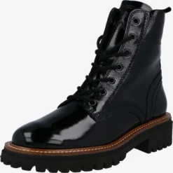 Paul Green Enkellaarsjes Veterlaarsjes Stiefelette Dames Zwart