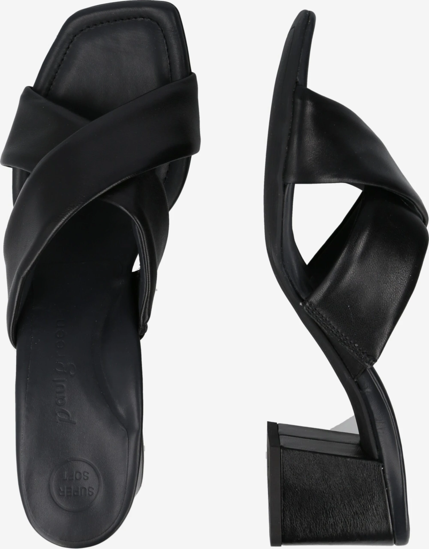 Paul Green Sandalen Met Hak Muiltjes Dames Zwart 2 Paul Green Sandalen Met Hak Muiltjes Dames Zwart - Afbeelding 2