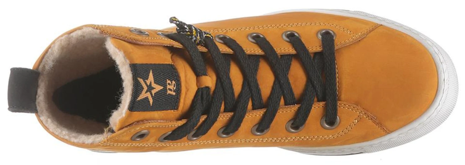 Paul Green Hoge Sneakers Sneakers Hoog Dames Mosterd 5 Paul Green Hoge Sneakers Sneakers Hoog Dames Mosterd - Afbeelding 5