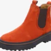 Paul Green Enkellaarsjes Chelsea Boots Dames Donkeroranje