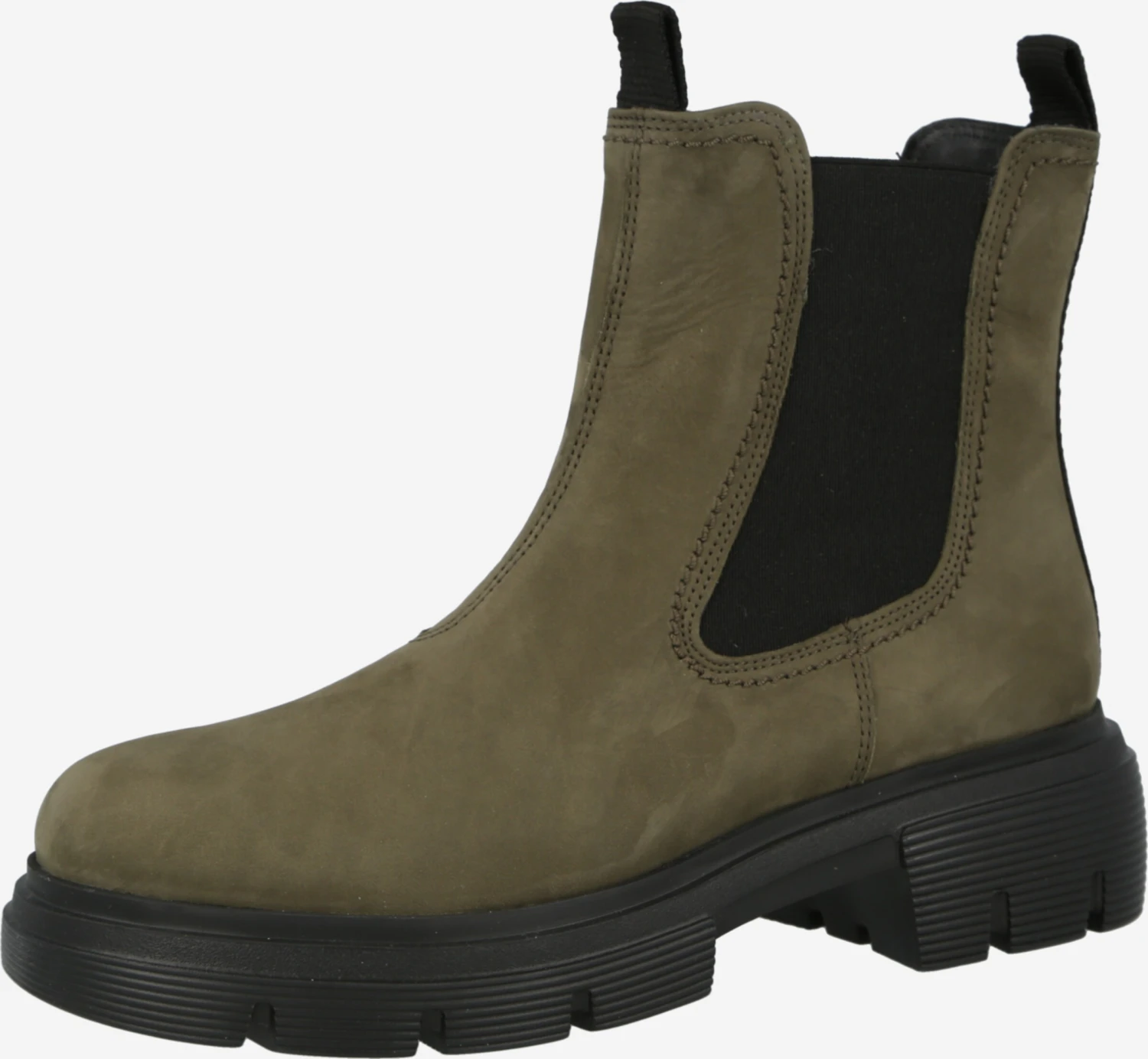Paul Green Enkellaarsjes Chelsea Boots Dames Olijfgroen 1 Paul Green Enkellaarsjes Chelsea Boots Dames Olijfgroen