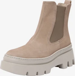 Paul Green Enkellaarsjes Chelsea Boots Dames Beige / Donkerbeige