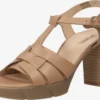 Paul Green Sandalen Met Hak Sandaal Dames Donkerbeige