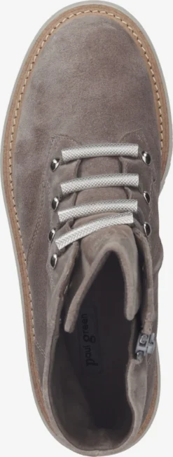 Paul Green Enkellaarsjes Veterlaarsjes Dames Stone Grey -Paul Green e61e4310ff861a7d30c2ea96a1d54011 scaled