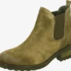 Paul Green Enkellaarsjes Chelsea Boots Dames Groen
