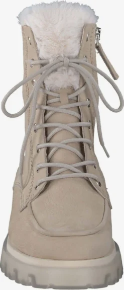 Paul Green Enkellaarsjes Veterlaarsjes Dames Beige -Paul Green f43f9724db6ba5f2bfdda8932378b217 scaled